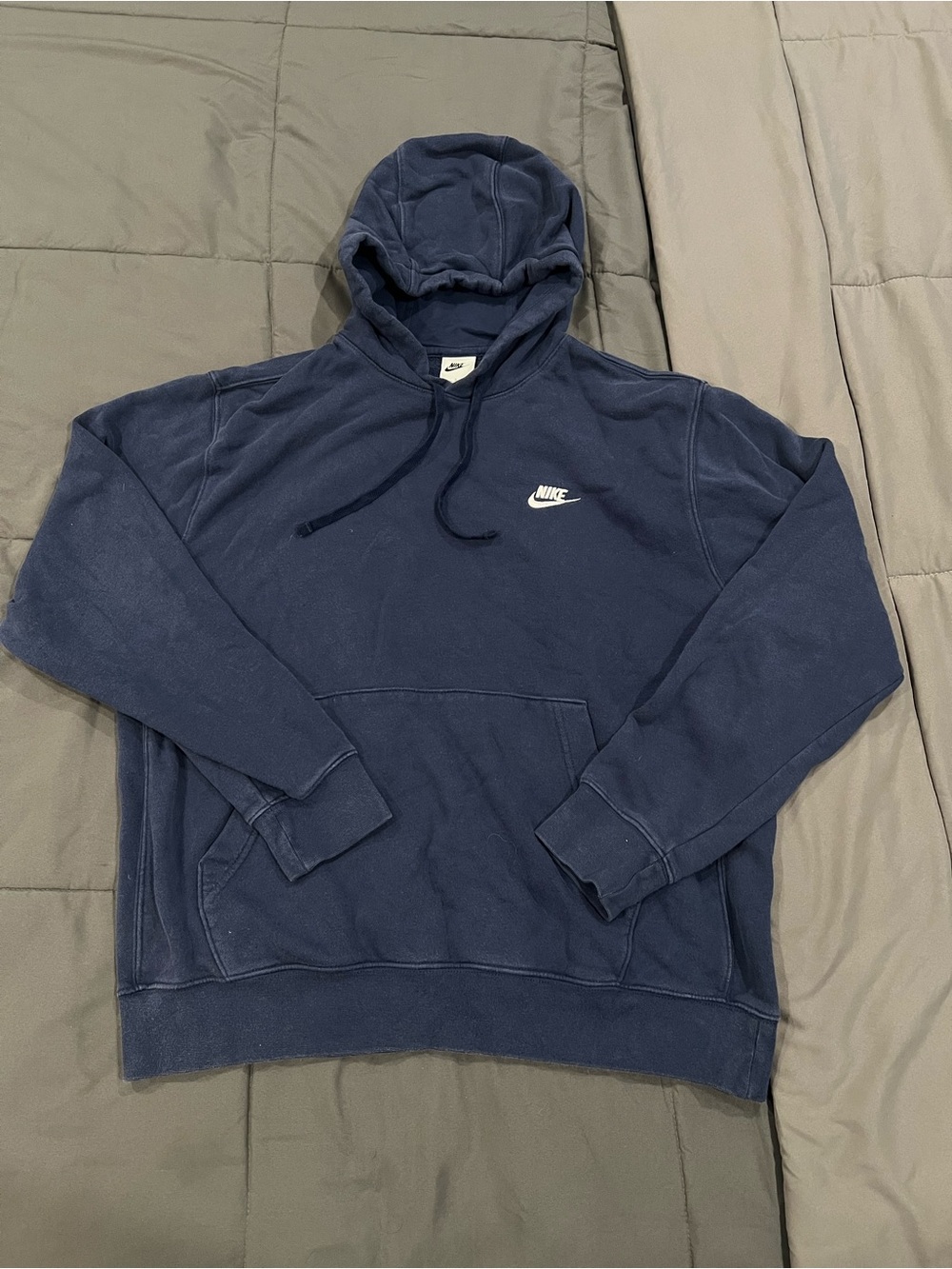 Nike Navy Pullover Hoodie with White Logo